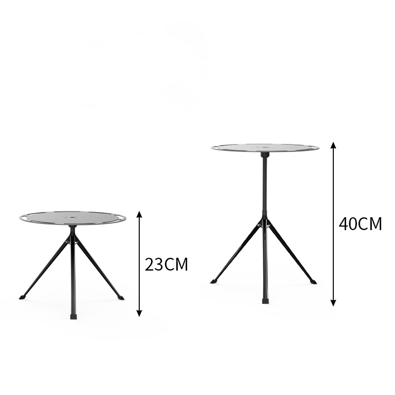 Telescopic outdoor camping tripod folding table