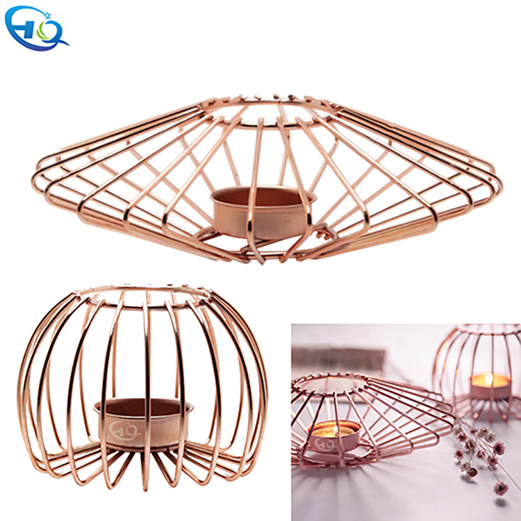 Wrought iron candle holder