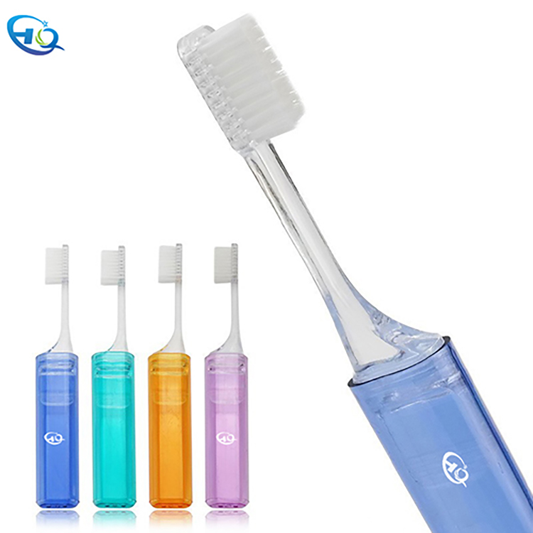 Travel folding toothbrush