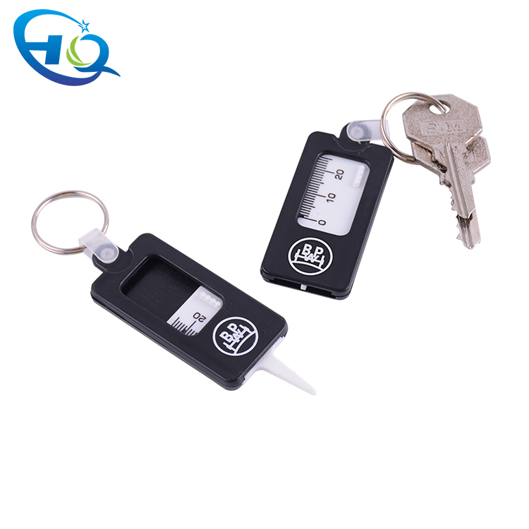 Tread depth gauge plastic key ring