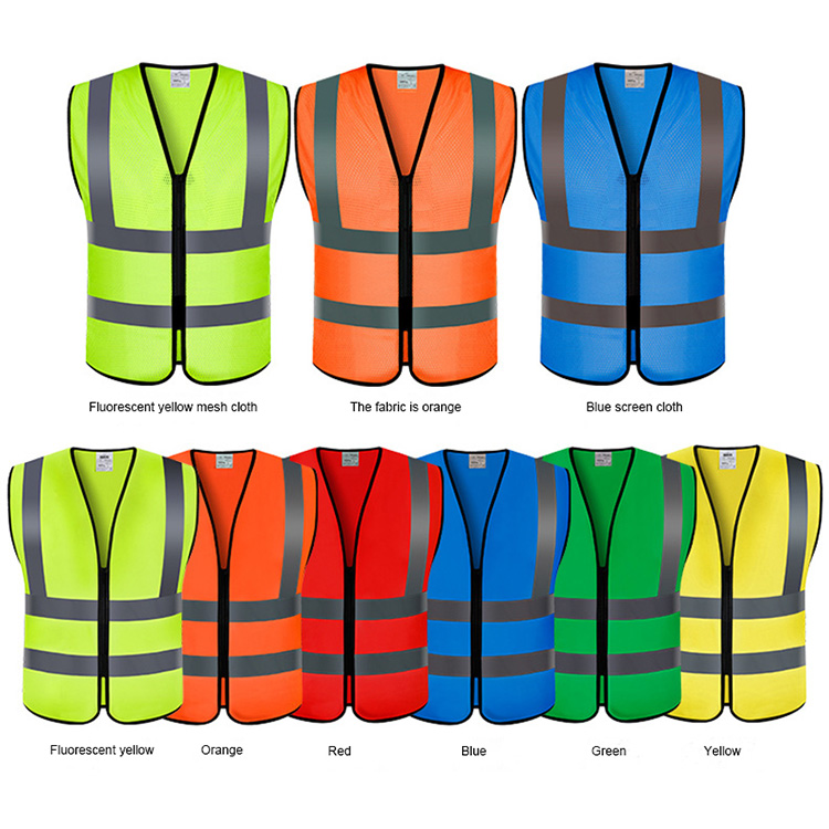 Reflective vest knit/grid cloth CE EN20471 APPROVED