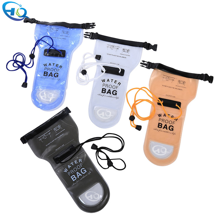 Portable hanging mobile phone waterproof bag